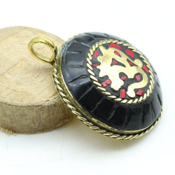 Pendentif aum ethnique -...