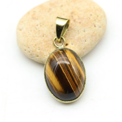 Pendentif laiton et pierre...