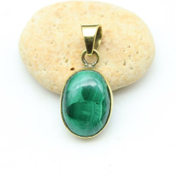 Pendentif pierre verte en...