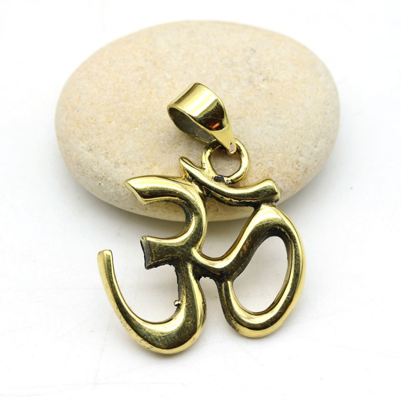 Pendentif aum doré - Mosaik bijoux indiens