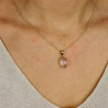 Pendentif pierre quartz rose ovale Mosaik Bijoux Indiens - 3
