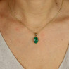 Pendentif pierre malachite ovale Mosaik Bijoux Indiens - 3