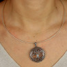 Pendentif argent rond arbre de vie - Mosaik bijoux indiens