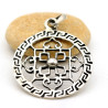 Pendentif argent rond yantra - Mosaik bijoux indiens