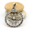 Pendentif argent rond indien - Mosaik bijoux indiens