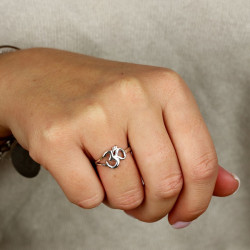 Bague argent fine aum -...