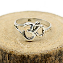 Bague aum en argent -...