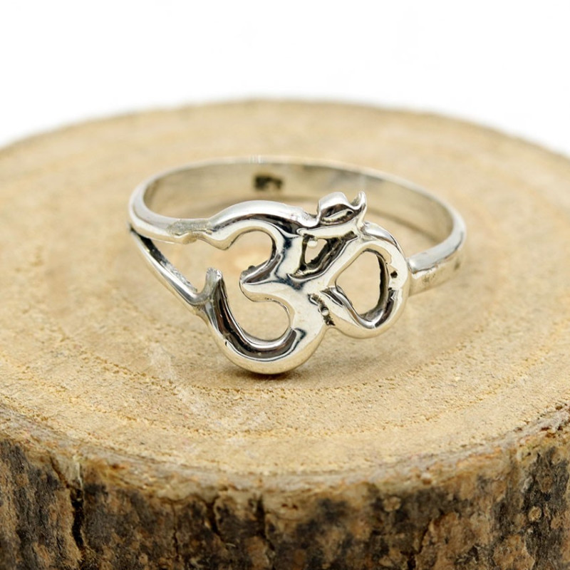 Bague aum en argent - Mosaik bijoux indiens