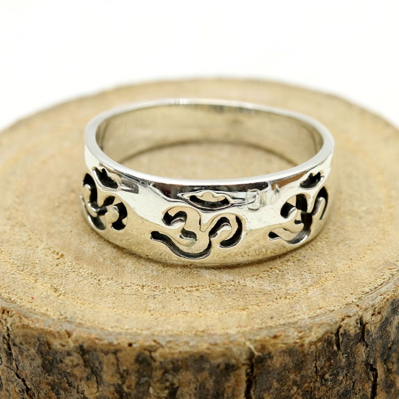 Anneau argent aum - Mosaik bijoux indiens Anneau argent aum - Mosaik bijoux indiens