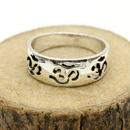 Anneau argent aum - Mosaik bijoux indiens