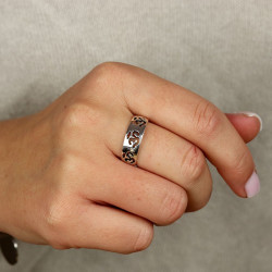 Anneau aum en argent -...