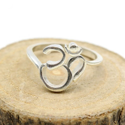 Bague aum en argent -...
