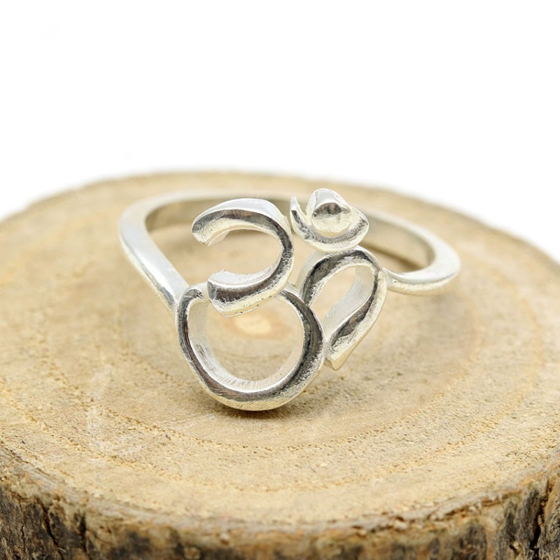Bague aum en argent - Mosaik bijoux indiens