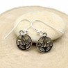 Petite boucle d'oreille argent lotus - Mosaik bijoux indiens