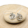 Boucle d'oreille argent symbole aum - Mosaik bijoux indiens