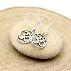 Boucle d'oreille fine argent - Mosaik bijoux indiens
