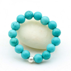 Bague turquoise naturelle -...