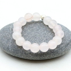 Bague quartz rose naturel -...