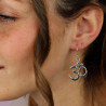 boucle d'oreille Aum argent - Mosaik bijoux indiens