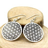 Boucle d'oreille fleur de vie pendante - Mosaik bijoux indiens