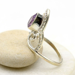 Bague diadème en argent - Mosaik bijoux indiens