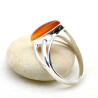 Bague argent pierre orange - Mosaik bijoux indiens