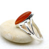 Bague cornaline argent - Mosaik bijoux indiens