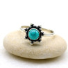 Bague turquoise en argent - Mosaik bijoux indiens