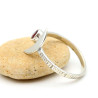 Bague argent pierre rouge - Mosaik bijoux indiens