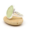 Bague argent préhnite ovale - Mosaik bijoux indiens