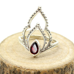Bague argent diadème pierre...