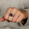 Bague améthyste en argent - Mosaik bijoux indiens