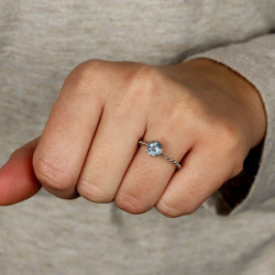 Bague fine argent pierre...