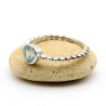 Bague indienne argent pierre topaze - Mosaik bijoux indiens