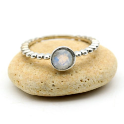 Bague fine argent pierre de...