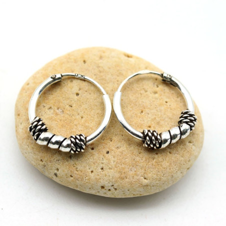 petite créole argent ethnique - Mosaik bijoux indiens