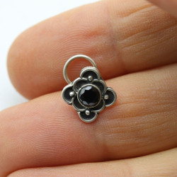 boucle de nez argent fleur...