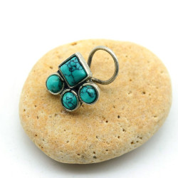 boucle de nez turquoise -...