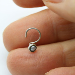 Boucle de nez argent et...