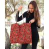 Grand sac indien rouille motifs fleuris - Mosaik bijoux indiens
