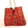 Sac bohème en coton et toile de jute - Mosaik bijoux indiens