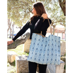 Grand sac cabas en coton -...