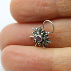 boucle de nez argent inde -...