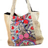 Grand sac toile de jute ethnique -  Mosaik bijoux indiens