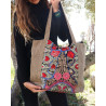 Sac cabas en tissu brodé indien -  Mosaik bijoux indiens
