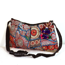 Sac ethnique en tissus colorés - Mosaik bijoux indiens