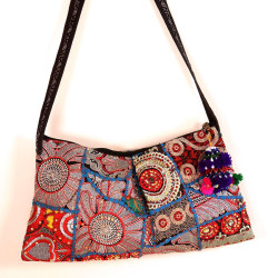 Sac bohème indien en tissus - Mosaik bijoux indiens