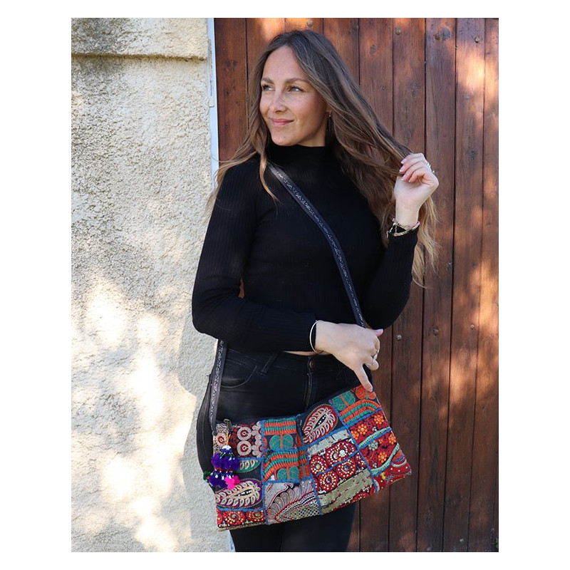 Sac bohème tissu indien - Mosaik bijoux indiens Sac bohème tissu indien - Mosaik bijoux indiens