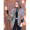 Kimono indien fluide en soie - Mosaik bijoux indiens