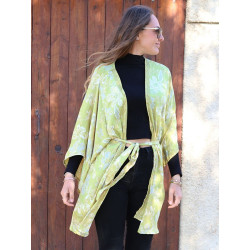 Kimono en soie bohème -...